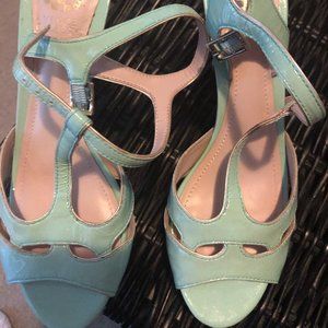 Vince Camuto Mint Green Open-Toe Heels